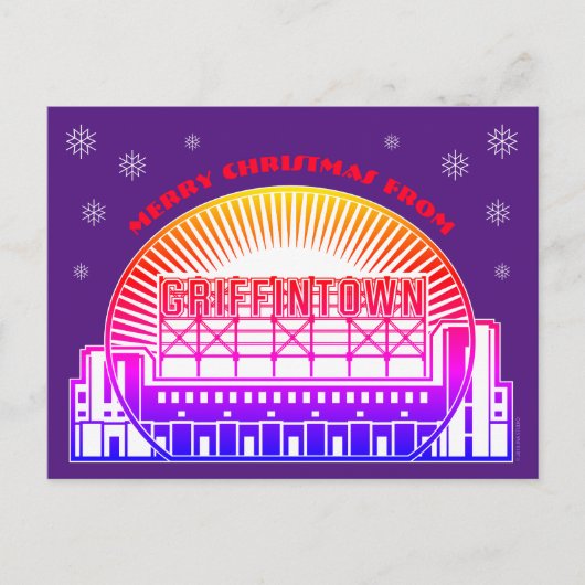 グリフィンタウンのはがきからメリークリスマス ポストカード (正面)