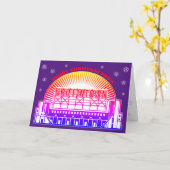 グリフィンタウンのクリスマス　折りたたみ式グリーティングカード カード (黄色い花)