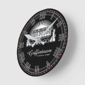 グリフィンタウンボンジュールヒ ラウンド壁時計 (傾斜)