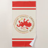 グリフィンドール™レッドライオンハウスプライドバッジ ビーチタオル (正面)