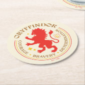 グリフィンドール™レッドライオンハウスプライドバッジ ラウンドペーパーコースター (アングル)