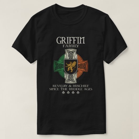 グリフィンファミリーアイルランドGriffin姓 Tシャツ (デザイン正面)