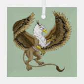 グリフィンファンタジーグリフィン神話 ガラスオーナメント (裏面)