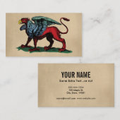 グリフィンヴィンテージイラストレーション 名刺 (正面/裏面)