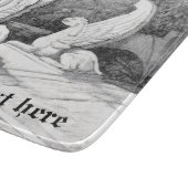 グリフィン彫刻モノクロ鉛筆アート カッティングボード (角)