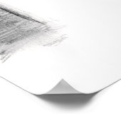 グリフィン彫刻モノクロ鉛筆アート ポスター (角)