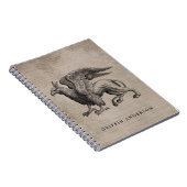 グリフィン生き物ヴィンテージ(名前) ノートブック (右側)