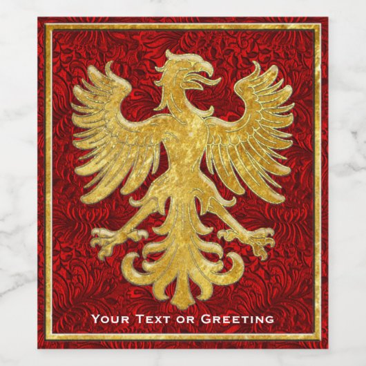 グリフィン金ゴールドがメッセージをトーン ワインラベル (シングルラベル)