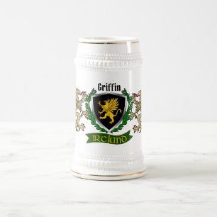 グリフィン/オグリッフィーのアイリッシュシールドビアスタイン ビールジョッキ