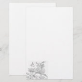 グリフィン/ゴシック文房具 便箋 (正面/裏面)