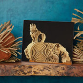 グリフィン、サンチ、MPを持つバフ砂岩のアーキトラブ フォトプラーク (側面)