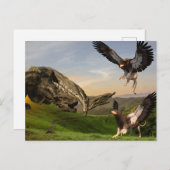 グリフィンvsワイヴァーン火の呼吸ドラゴンバトル ポストカード (正面/裏面)