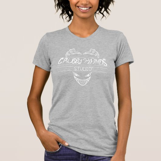グリフィーハンズスタジオロゴ ヘザーグレーTシャツ Tシャツ (正面)