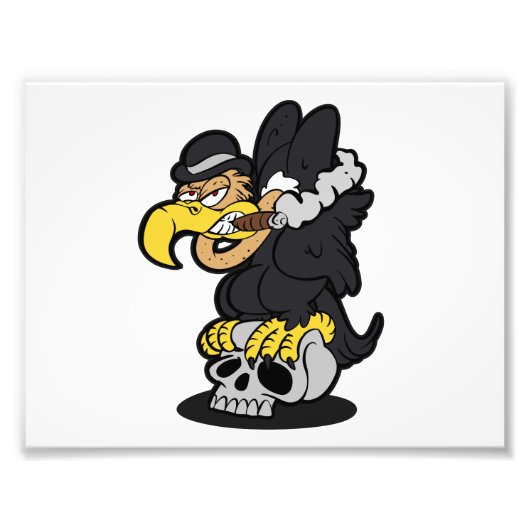 グリフォンのハゲワシの漫画 |背景色の選択 フォトプリント (正面)