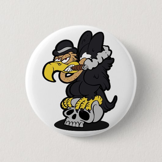 グリフォンのハゲワシの漫画 |背景色の選択 缶バッジ (正面)