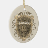 グリフォン家紋姓 セラミックオーナメント (右)