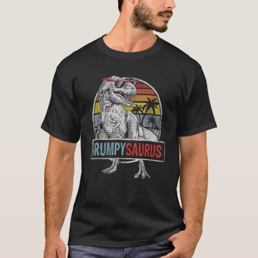 グリプサウルスレックス恐竜不機嫌なサウルス家族 Tシャツ (正面)