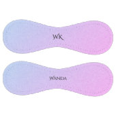 グリマーのモノグラムと名前グラデーション ソフトボール (パネル)