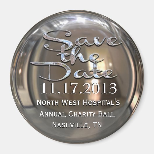 グリマー日付磁石を保存 マグネット (正面)