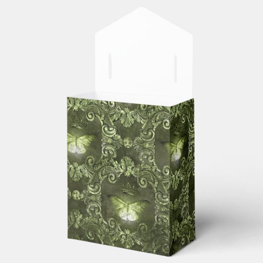 グリマー森グリーンと黒ヴィンテージ蝶 フェイバーボックス (オープン)