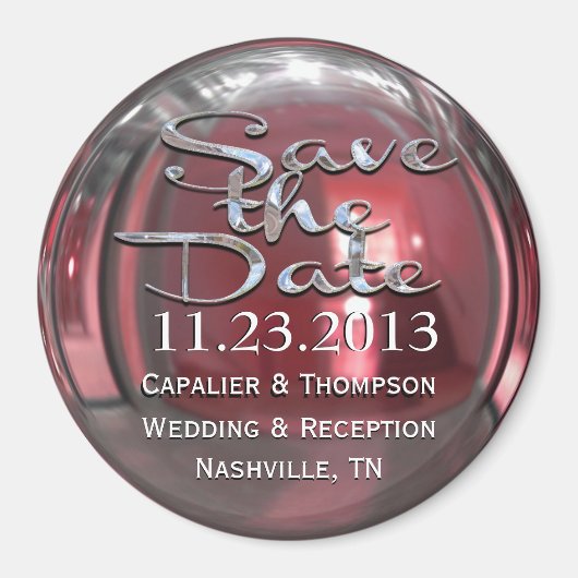 グリマー花びら日付磁石を保存 マグネット (正面)