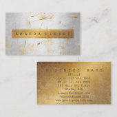 グリミニマルンギー金ゴールドタンデリオン紙吹雪シルバー 名刺 (正面/裏面)