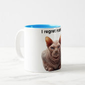 グリムなスフィンクス猫のコーヒーマグ ツートーンマグカップ (正面左)