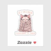 グリムなスフィンクス猫の冷笑的なイラスト シール (シート)