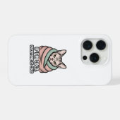 グリムなスフィンクス猫の冷笑的なカルチャーアート iPhoneケース (裏面横)