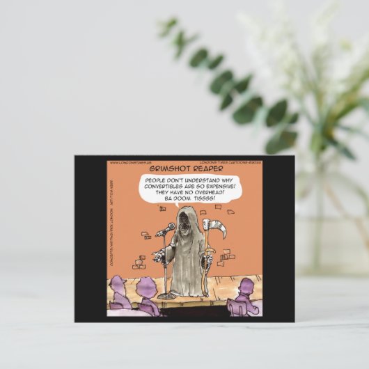 グリムショットリーパーグリムリーパースタンドアップ漫画 おもしろい ポストカード (スタンド正面)