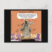 グリムショットリーパーグリムリーパースタンドアップ漫画 おもしろい ポストカード (正面)