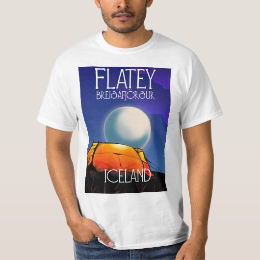 グリムジーアイスランド旅行ポスター Tシャツ (正面)