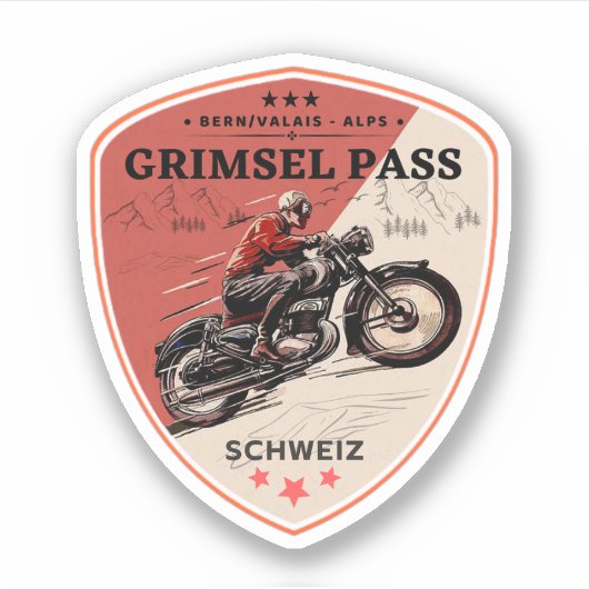 グリムゼル峠 スイスアルプス バイクツアー シール (正面)