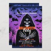 グリムリーパーこうもりスカイハローウィンパーティ 招待状 (正面/裏面)