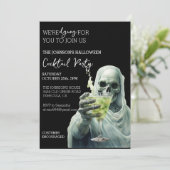 グリムリーパーカクテルハローウィンパーティウォーター色 招待状 (スタンド正面)