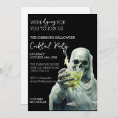 グリムリーパーカクテルハローウィンパーティウォーター色 招待状 (正面/裏面)