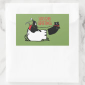 グリムリーパーサンタ季節のごあいさつ 長方形シール (バッグ)