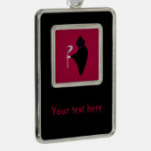 グリムリーパーハロウィンカスタムオーナメント シルバープレートフレームオーナメント (右)