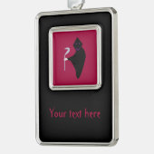 グリムリーパーハロウィンカスタムオーナメント シルバープレートフレームオーナメント (左)