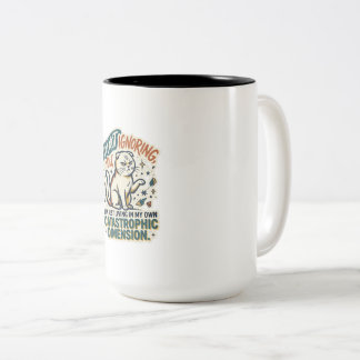グリム猫のコーヒーマグ | 面白い無視をするわけじゃない ツートーンマグカップ