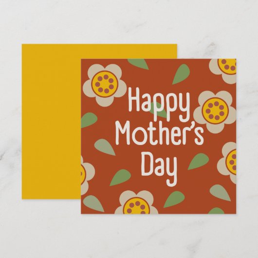 グリム グレード - 母の日の花の招待カード 招待状 (正面/裏面)