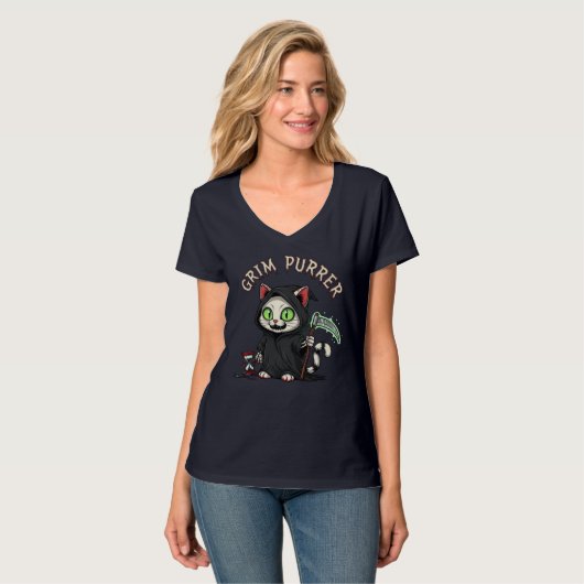 グリム プラーハロウィン 猫 Tシャツ (正面フル)