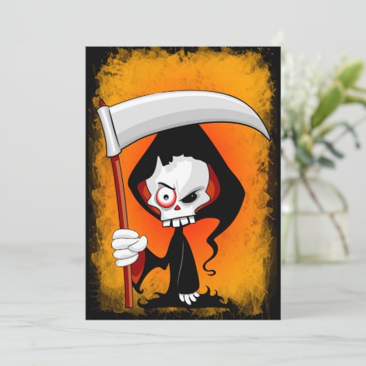 グリム・リーパーの不気味で面白いカートゥーン 招待状 (スタンド正面)