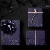 グリメリーインディゴグランジ |ミッドナイトパープルダマスク ラッピングペーパーシート