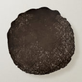 グリメリーグランジブロンズ | リッチブラウングラムダマスク ラウンドクッション (裏面)