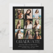 グリモダンッドブラック9フォトコラージュ卒業 案内状 (正面)