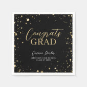 グリモダンッパーソナライズされたツ卒業 スタンダードカクテルナプキン (正面)