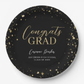 グリモダンッパーソナライズされたツ卒業 ペーパープレート (正面)