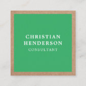 グリモダンンエレガントクラフト紙コンサルタント スクエア名刺 (正面)