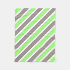 グリモダンンググレーストライプ フリースブランケット